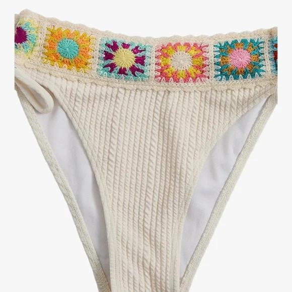 Colorful Crochet Trim Bikini - Picture 2 of 5